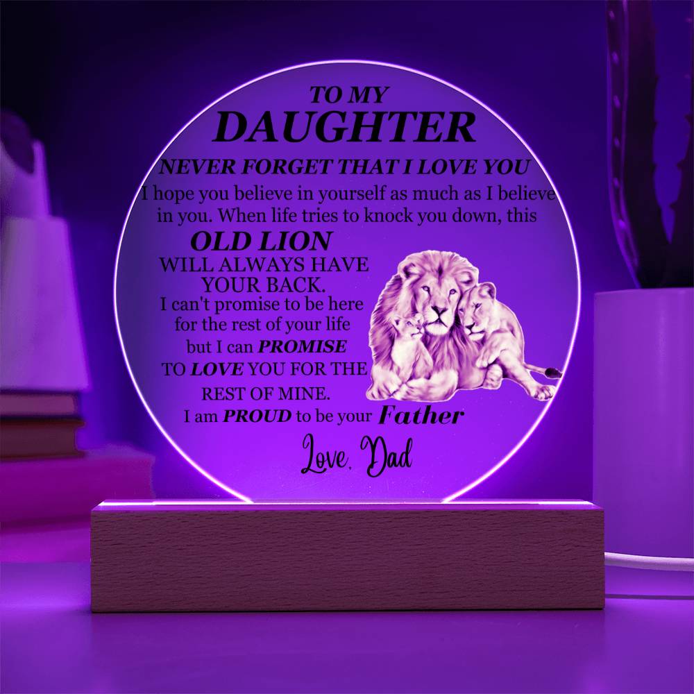 Father-Daughter | Never Forget I Love You | Acrylic Keepsake