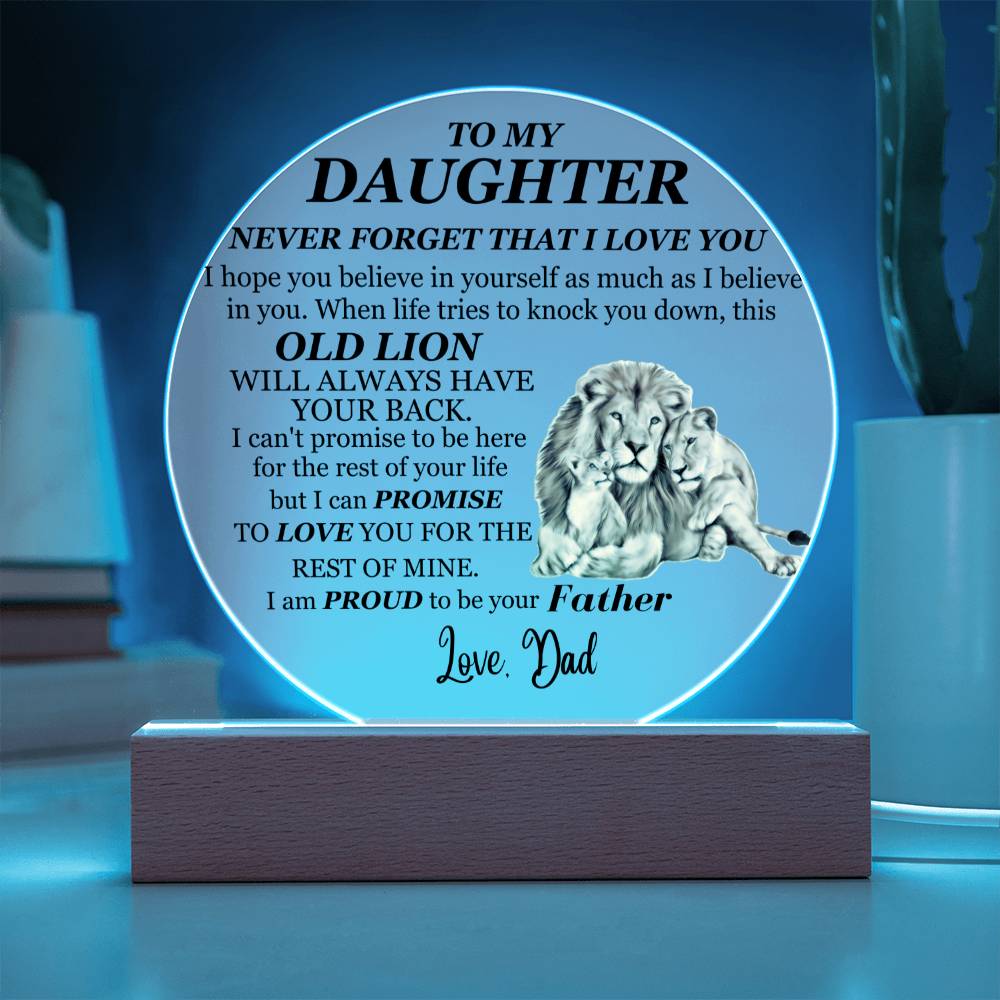 Father-Daughter | Never Forget I Love You | Acrylic Keepsake