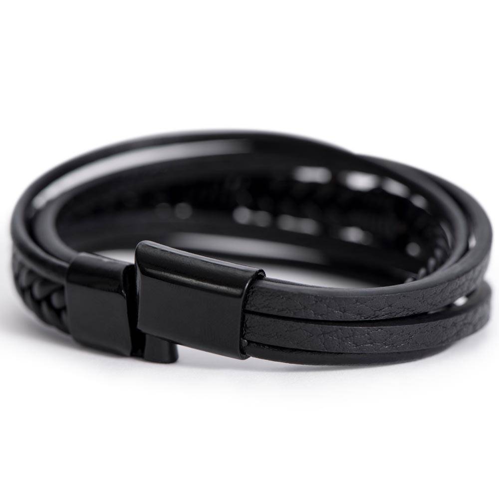 To My Husband | The Source of Joy and Love | Men's Cross Bracelet