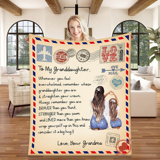 To My Granddaughter | You Are Loved | Personalized Blanket | From Grandma