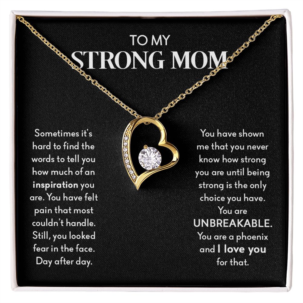 My Strong Mom | You Are UNBREAKABLE - Forever Love Necklace