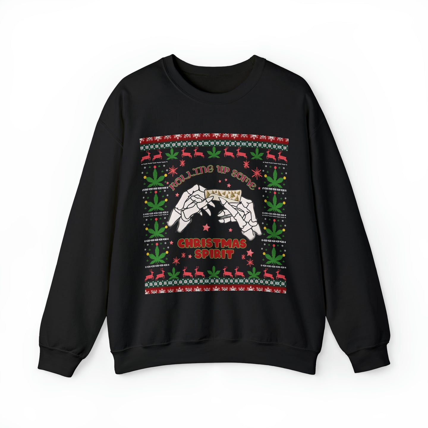 ROLLING UP CHRISTMAS | UGLY CHRISTMAS SWEATER | UNISEX SWEATSHIRT