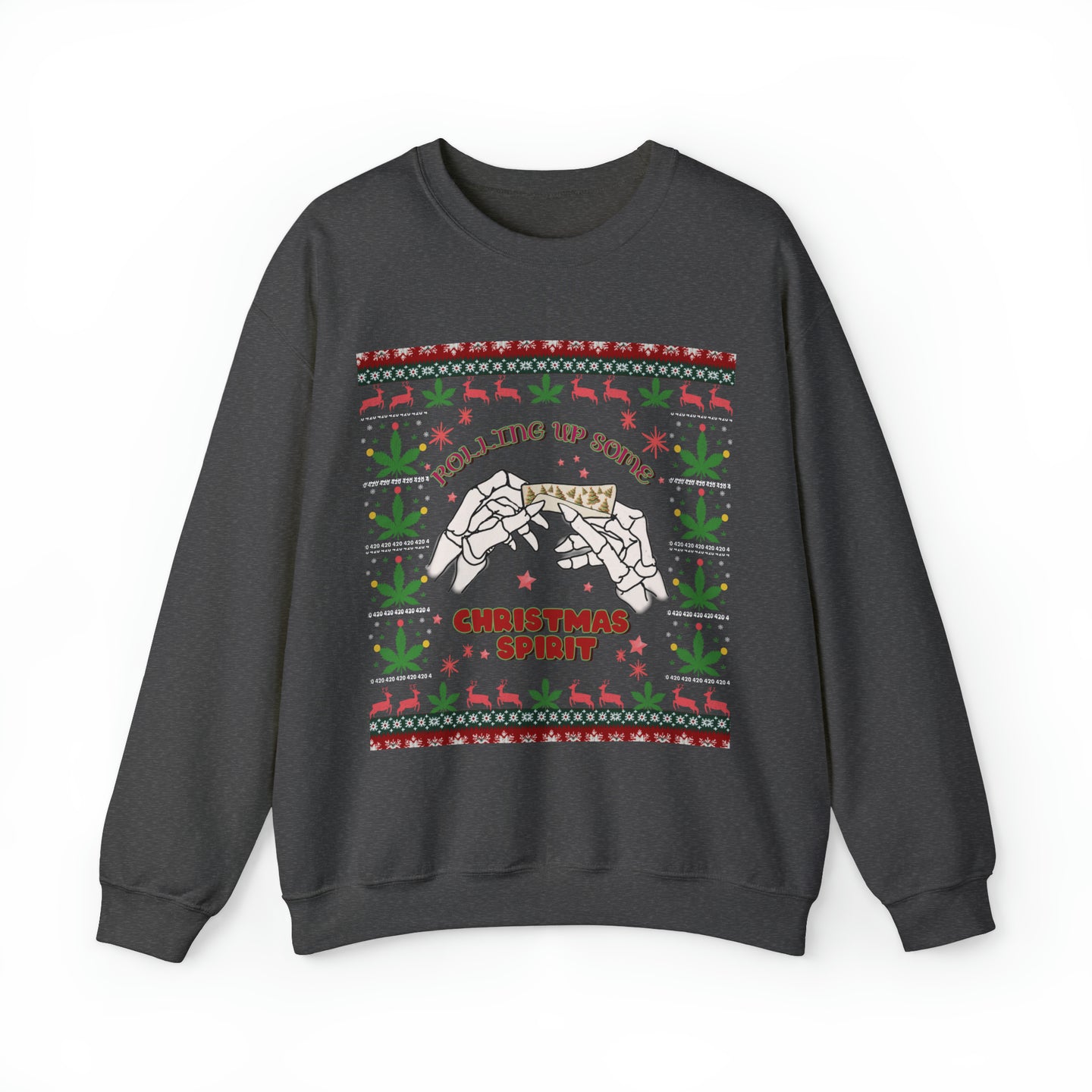 ROLLING UP CHRISTMAS | UGLY CHRISTMAS SWEATER | UNISEX SWEATSHIRT