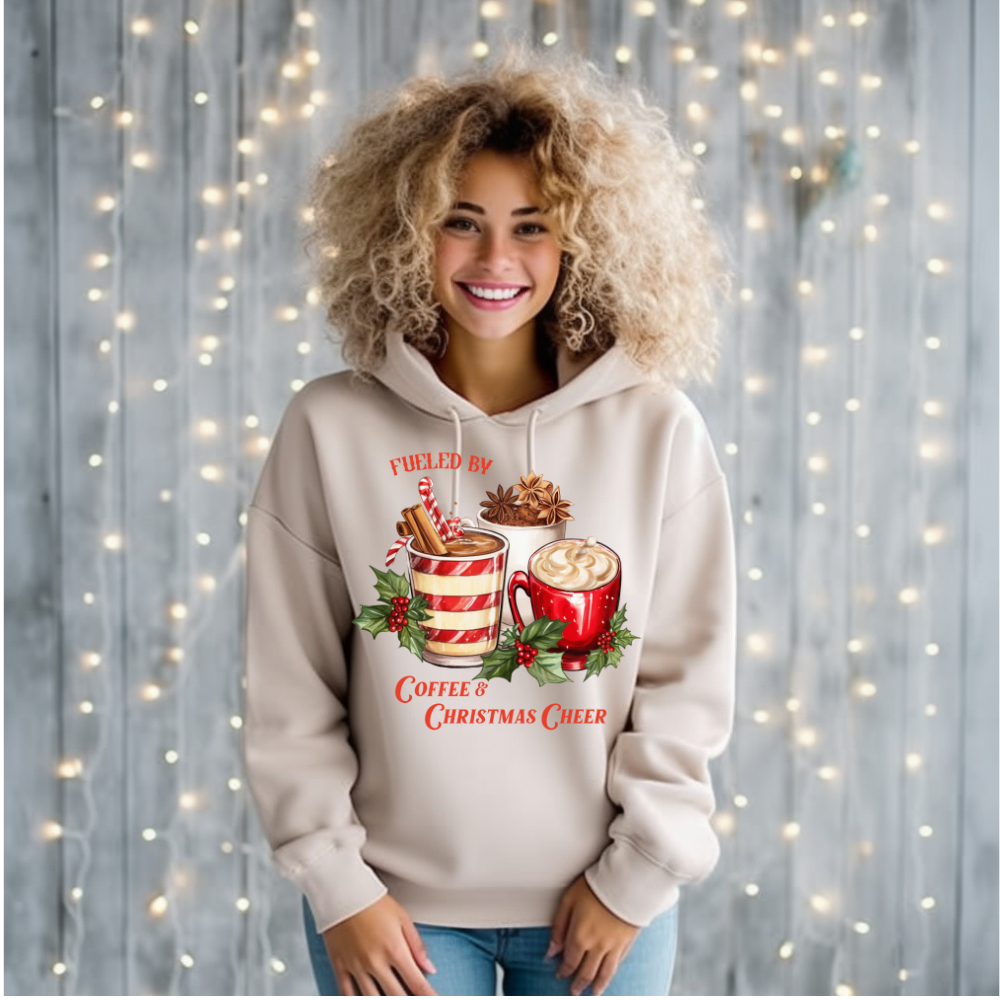 COFFEE & CHRISTMAS CHEER| UNISEX CHRISTMAS HOODIE