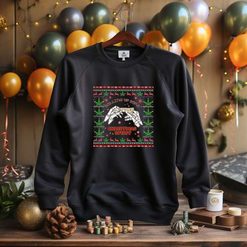 ROLLING UP CHRISTMAS | UGLY CHRISTMAS SWEATER | UNISEX SWEATSHIRT