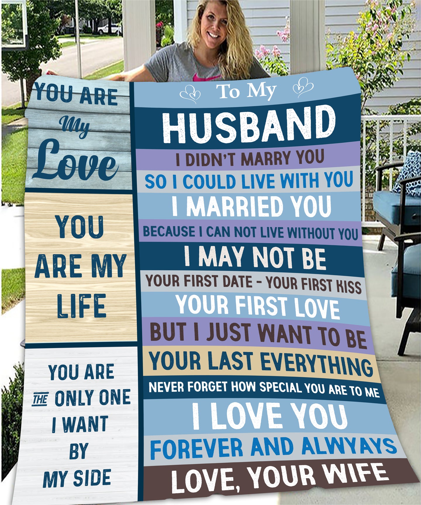 To My Husband | You Are My Life | Keepsake Blanket