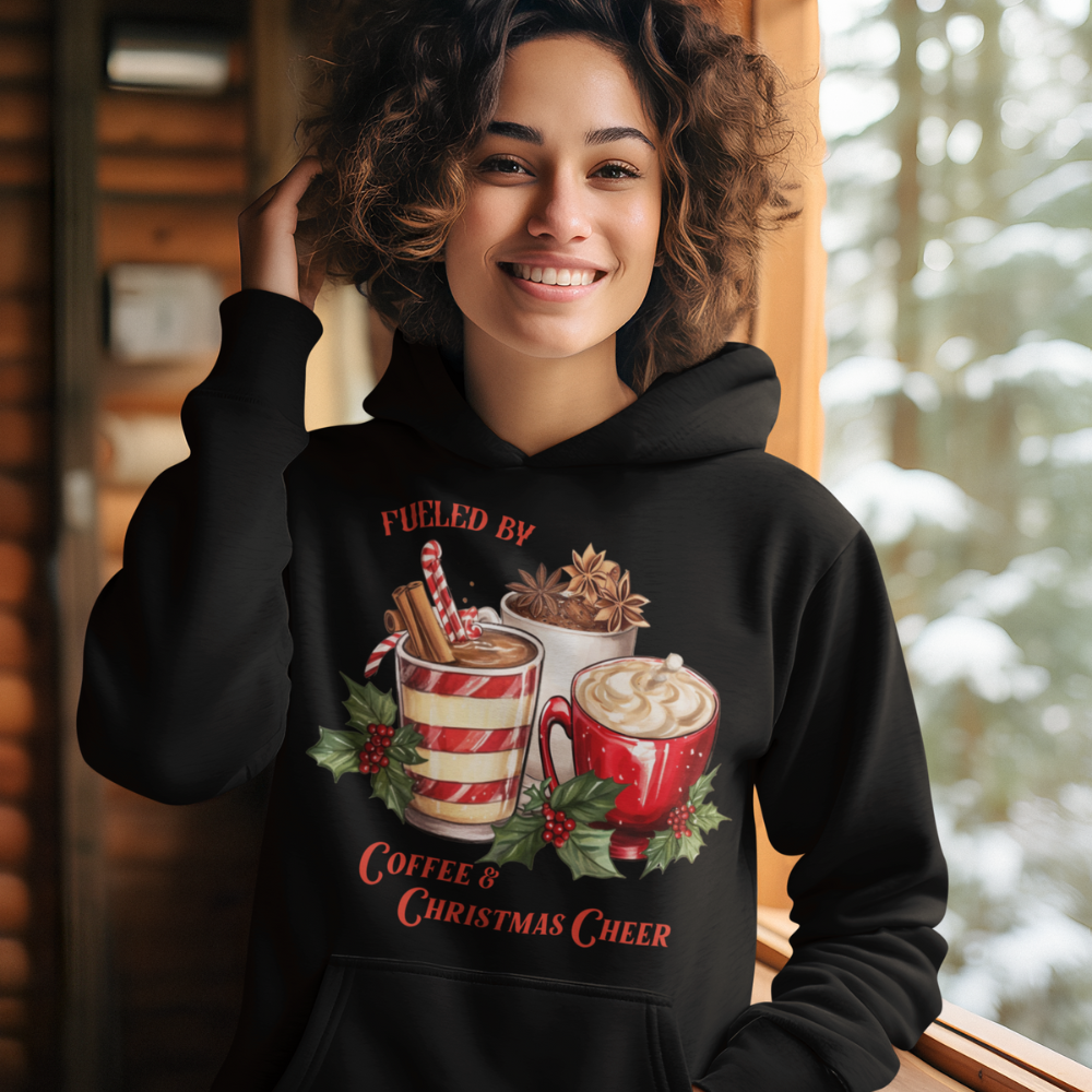 COFFEE & CHRISTMAS CHEER| UNISEX CHRISTMAS HOODIE