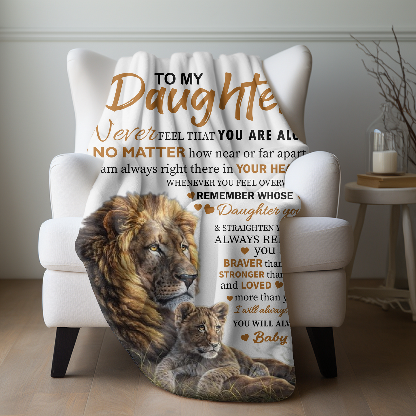 To My Daughter | Loved More Than You Know | Keepsake Blanket