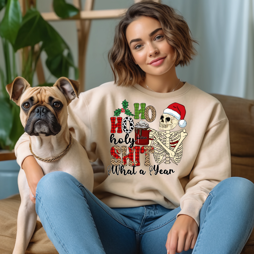 Holy SH** What A Year | UGLY CHRISTMAS SWEATSHIRT