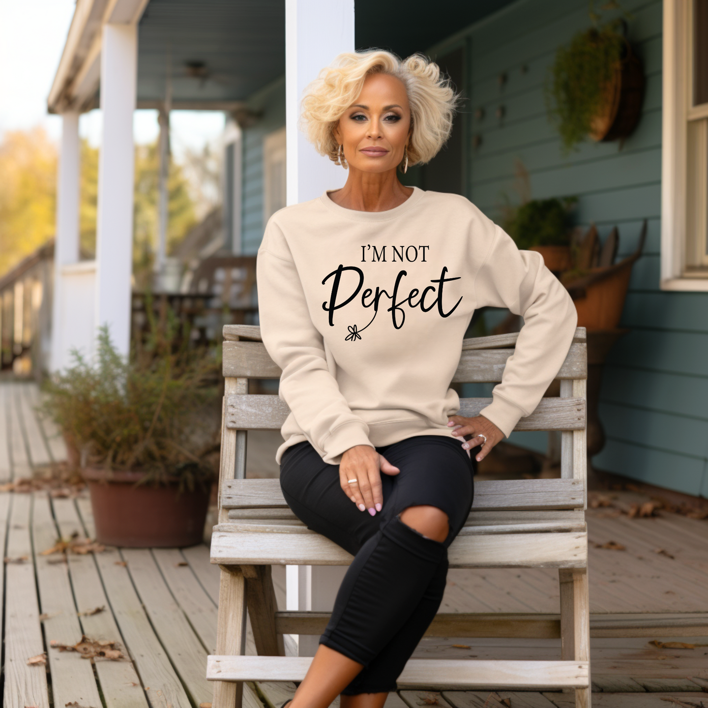 I'm Not Perfect | Limited Addition Affirmation Sweatshirt | Sleeve Print