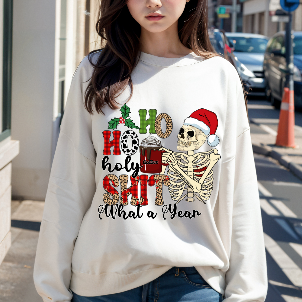 Holy SH** What A Year | UGLY CHRISTMAS SWEATSHIRT