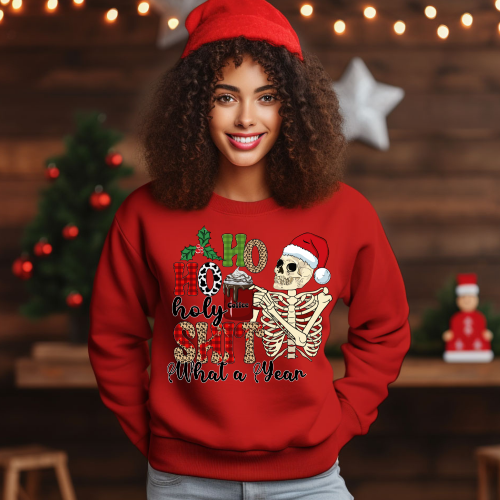 Holy SH** What A Year | UGLY CHRISTMAS SWEATSHIRT