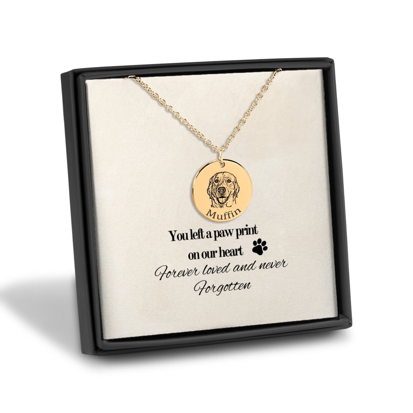 Precious Paws Pendant | Pet Portrait Necklace | Forever Loved