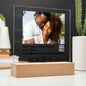 Eternalize Your Love Story | Custom Acrylic Song Plaque | LED Wood Base