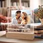 Eternalize Your Love Story | Custom Acrylic Song Plaque | LED Wood Base