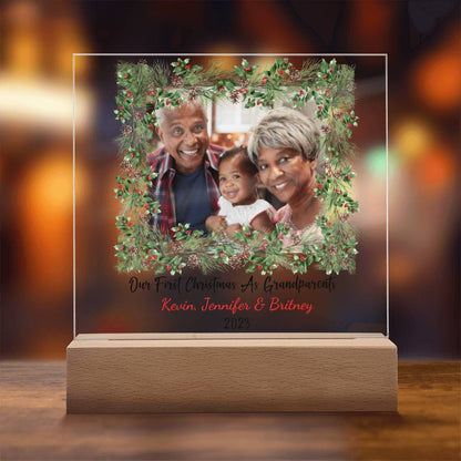 FIRST CHRISTMAS AS GRANDPARENTS | PERSONALIZED ACRYLIC KEEPSAKE