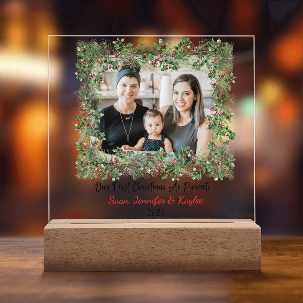 OUR FIRST CHRISTMAS AS PARENTS | LGBTQ PERSONALIZED ACRYLIC KEEPSAKE