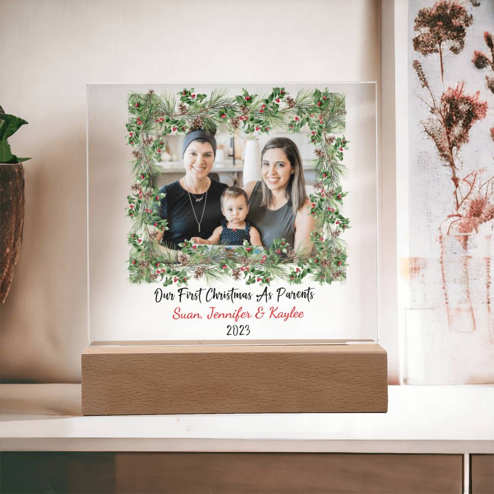 OUR FIRST CHRISTMAS AS PARENTS | LGBTQ PERSONALIZED ACRYLIC KEEPSAKE