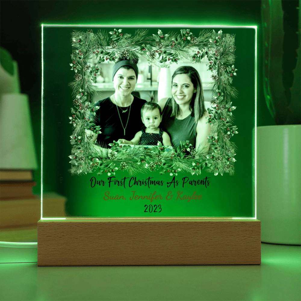 OUR FIRST CHRISTMAS AS PARENTS | LGBTQ PERSONALIZED ACRYLIC KEEPSAKE