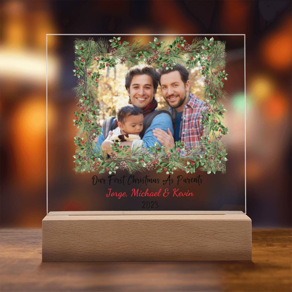 OUR FIRST CHRISTMAS AS PARENTS | LGBTQ PERSONALIZED ACRYLIC KEEPSAKE