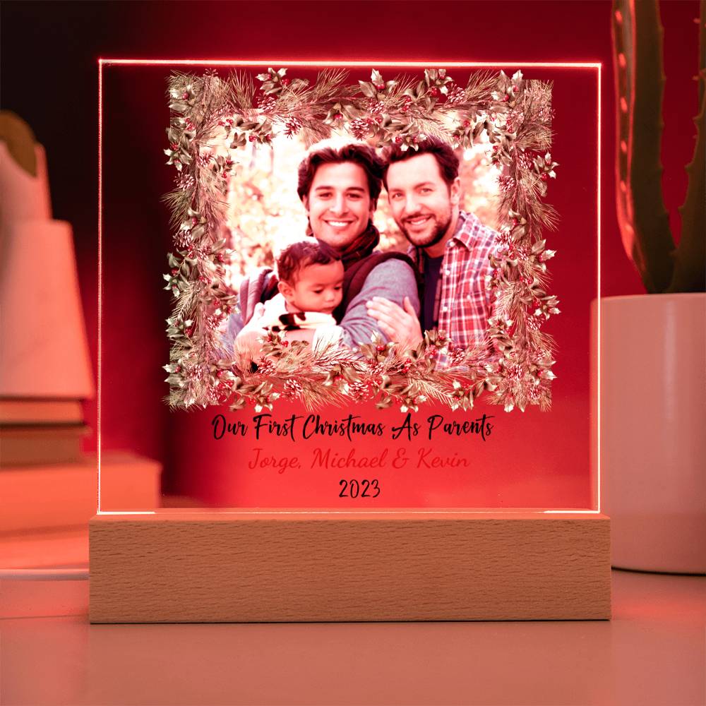 OUR FIRST CHRISTMAS AS PARENTS | LGBTQ PERSONALIZED ACRYLIC KEEPSAKE