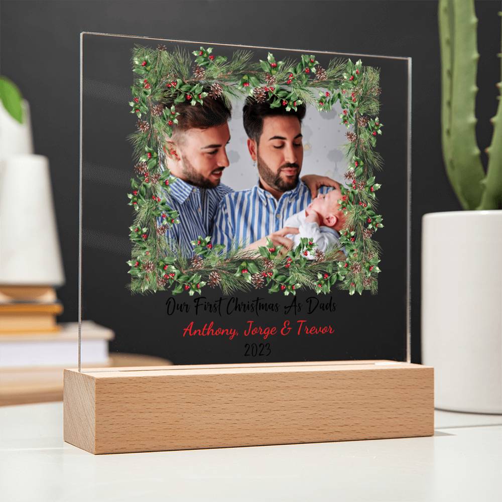 OUR FIRST CHRISTMAS AS PARENTS | LGBTQ PERSONALIZED ACRYLIC KEEPSAKE