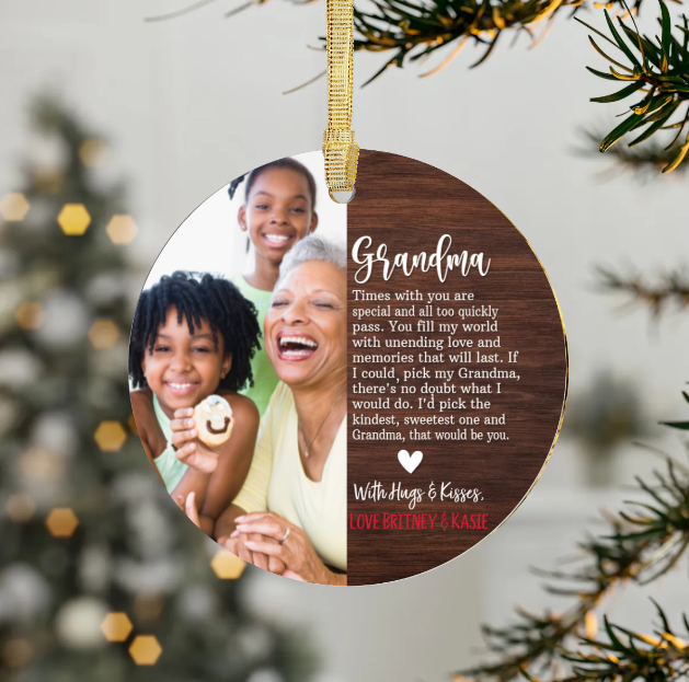 Times with Grandma | Personalize Keepsake | Acrylic Ornament