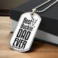 Best Dad Ever | Engraved Dog Tag Necklace