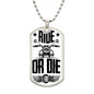 Ride or Die | Motorcycle Dog Tag | Biker Dad