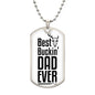 Best Dad Ever | Engraved Dog Tag Necklace