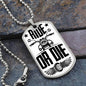 Ride or Die | Motorcycle Dog Tag | Biker Dad