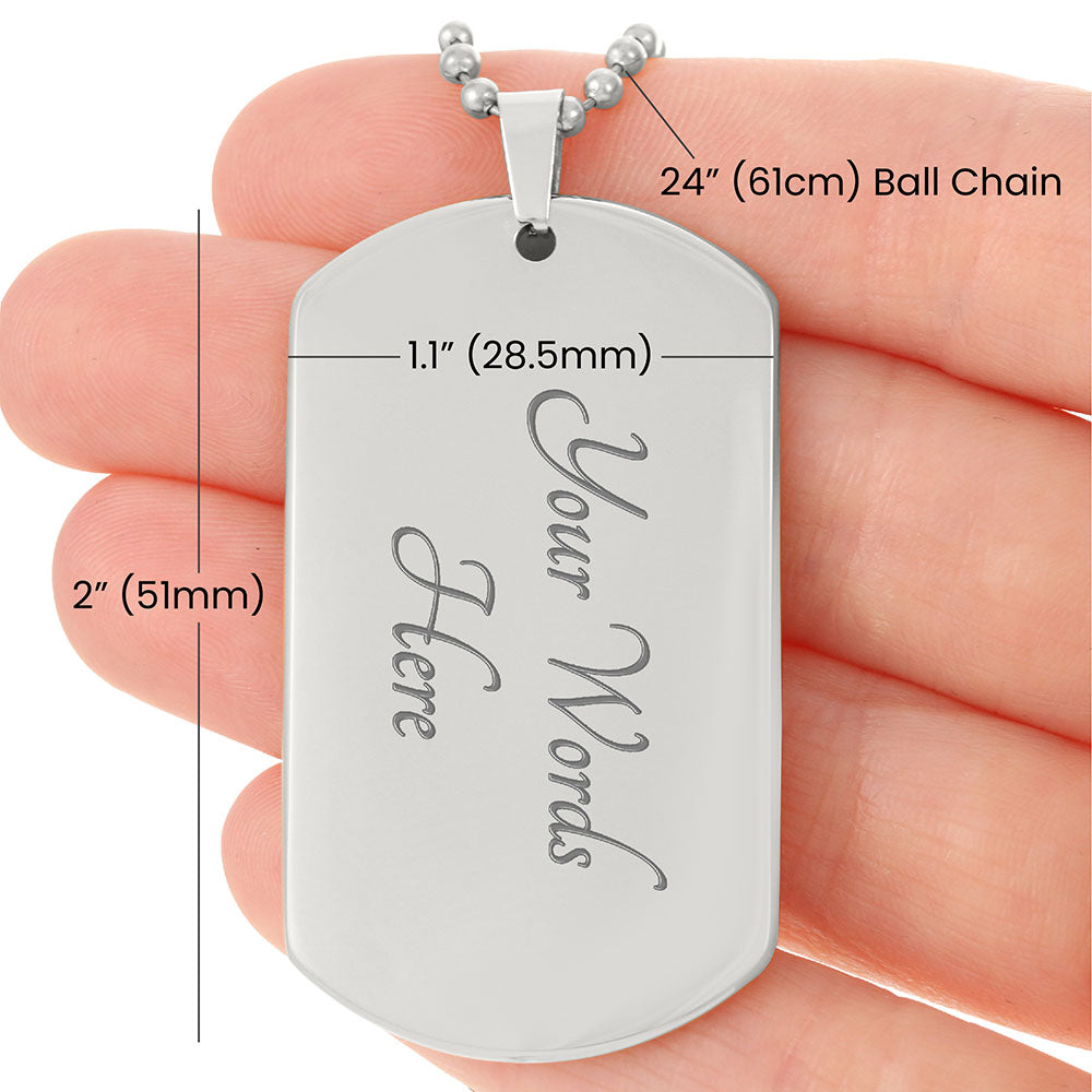 Best Dad Ever | Engraved Dog Tag Necklace