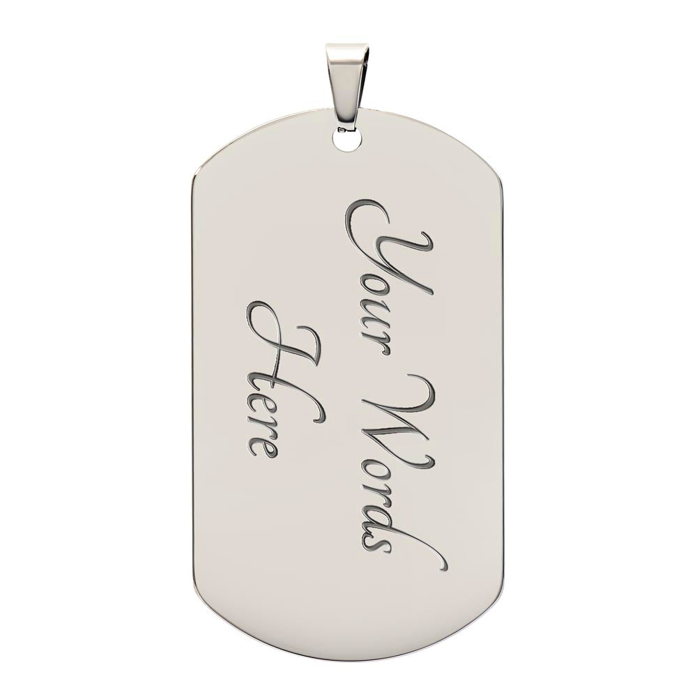 Best Dad Ever | Engraved Dog Tag Necklace