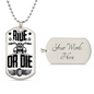 Ride or Die | Motorcycle Dog Tag | Biker Dad