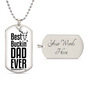 Best Dad Ever | Engraved Dog Tag Necklace