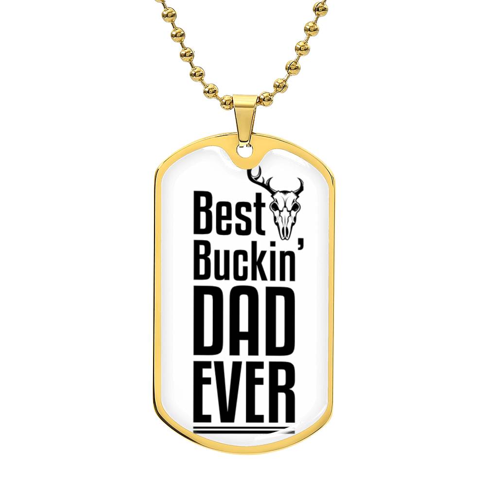 Best Dad Ever | Engraved Dog Tag Necklace