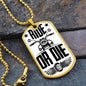 Ride or Die | Motorcycle Dog Tag | Biker Dad
