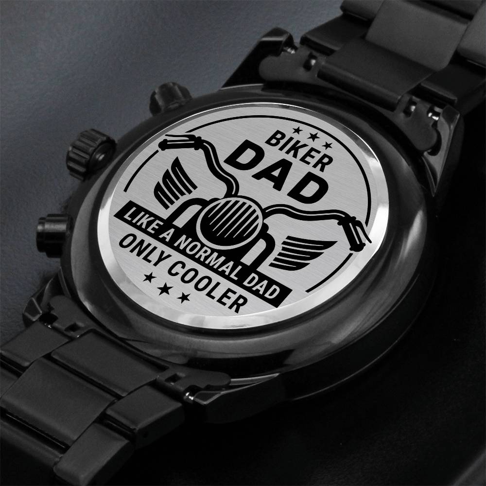 Biker Dad | A Normal Dad Only Cooler | Engraved Watch