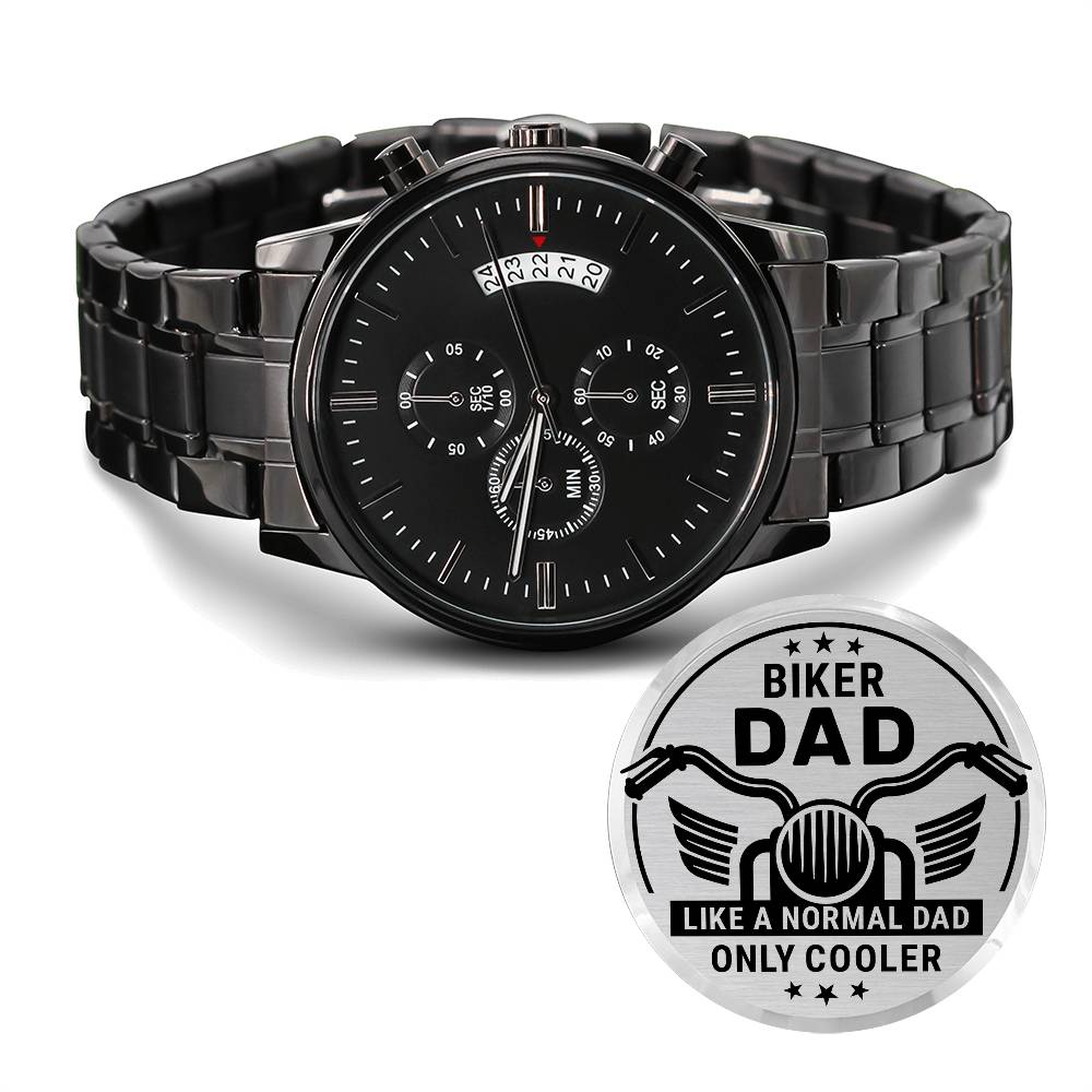 Biker Dad | A Normal Dad Only Cooler | Engraved Watch