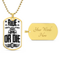 Ride or Die | Motorcycle Dog Tag | Biker Dad