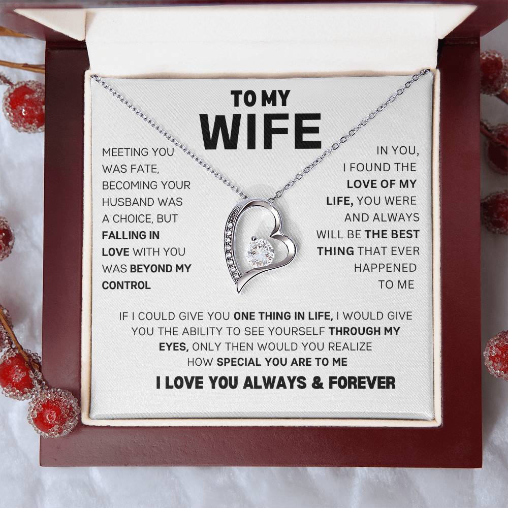 To My Wife | The Love of My Life | Meeting You Was Fate | Eternal Love Necklace