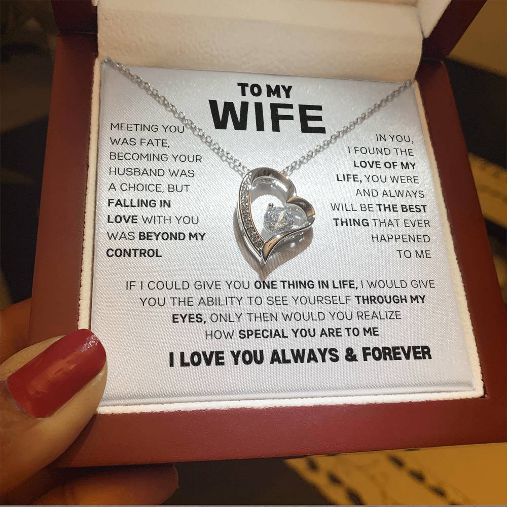 To My Wife | The Love of My Life | Meeting You Was Fate | Eternal Love Necklace