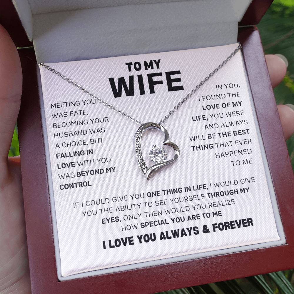 To My Wife | The Love of My Life | Meeting You Was Fate | Eternal Love Necklace