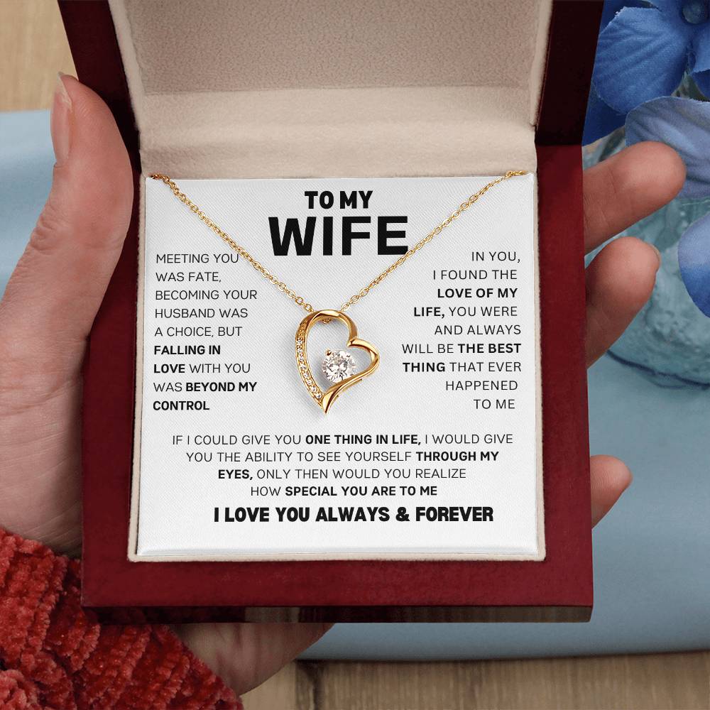 To My Wife | The Love of My Life | Meeting You Was Fate | Eternal Love Necklace