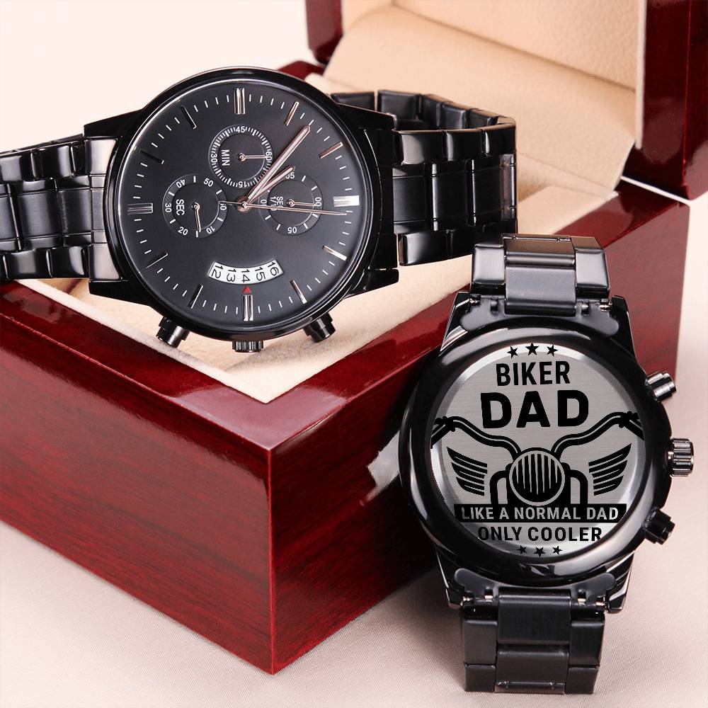 Biker Dad | A Normal Dad Only Cooler | Engraved Watch