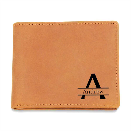 Engraved Men's Wallet | Genuine Leather | Custom Monogrammed | Gift For Son | Grandson