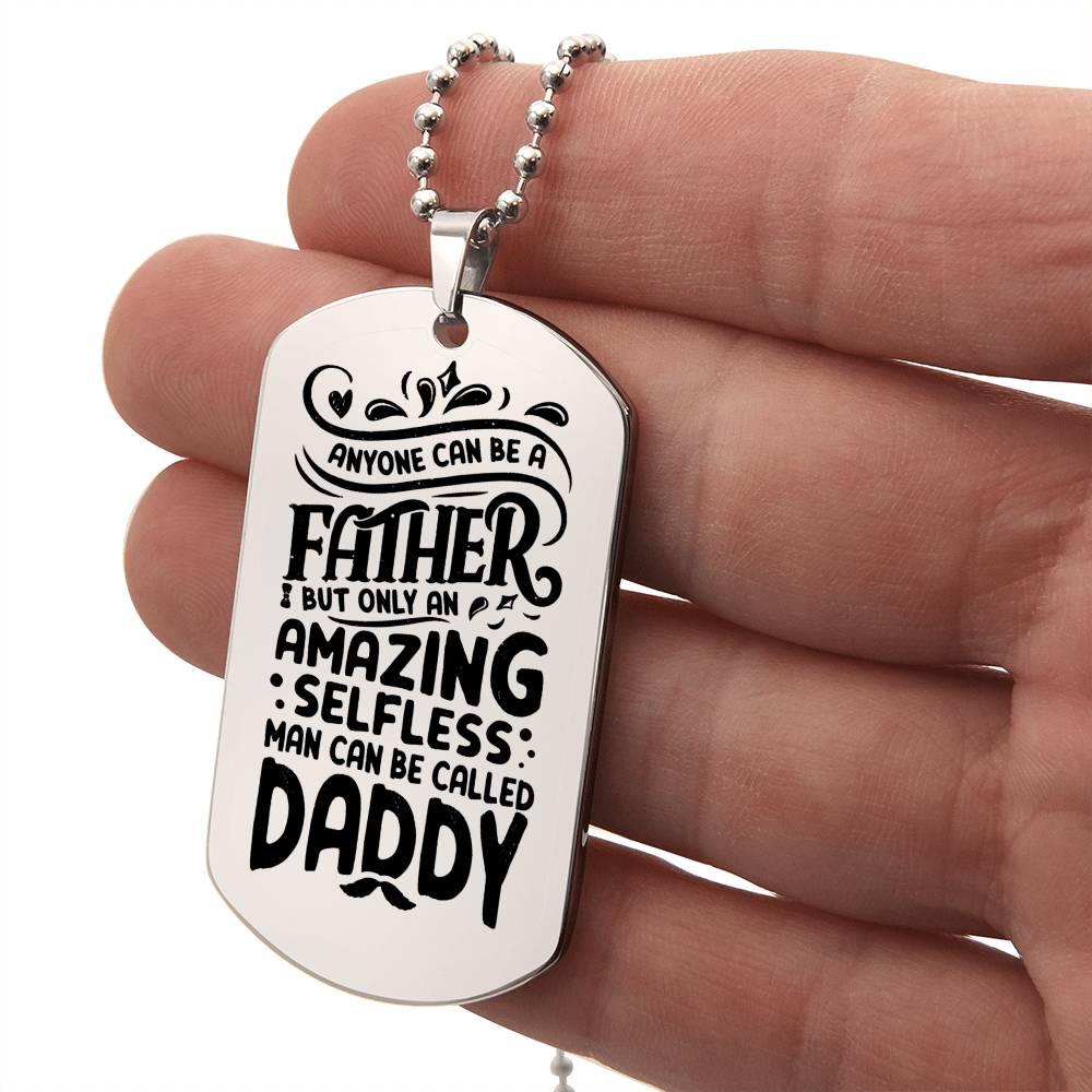 To Dad | Amazing Man | Engraved Dog Tag