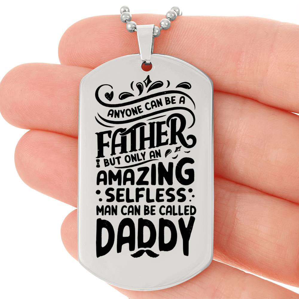 To Dad | Amazing Man | Engraved Dog Tag