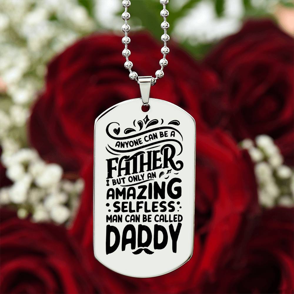 To Dad | Amazing Man | Engraved Dog Tag