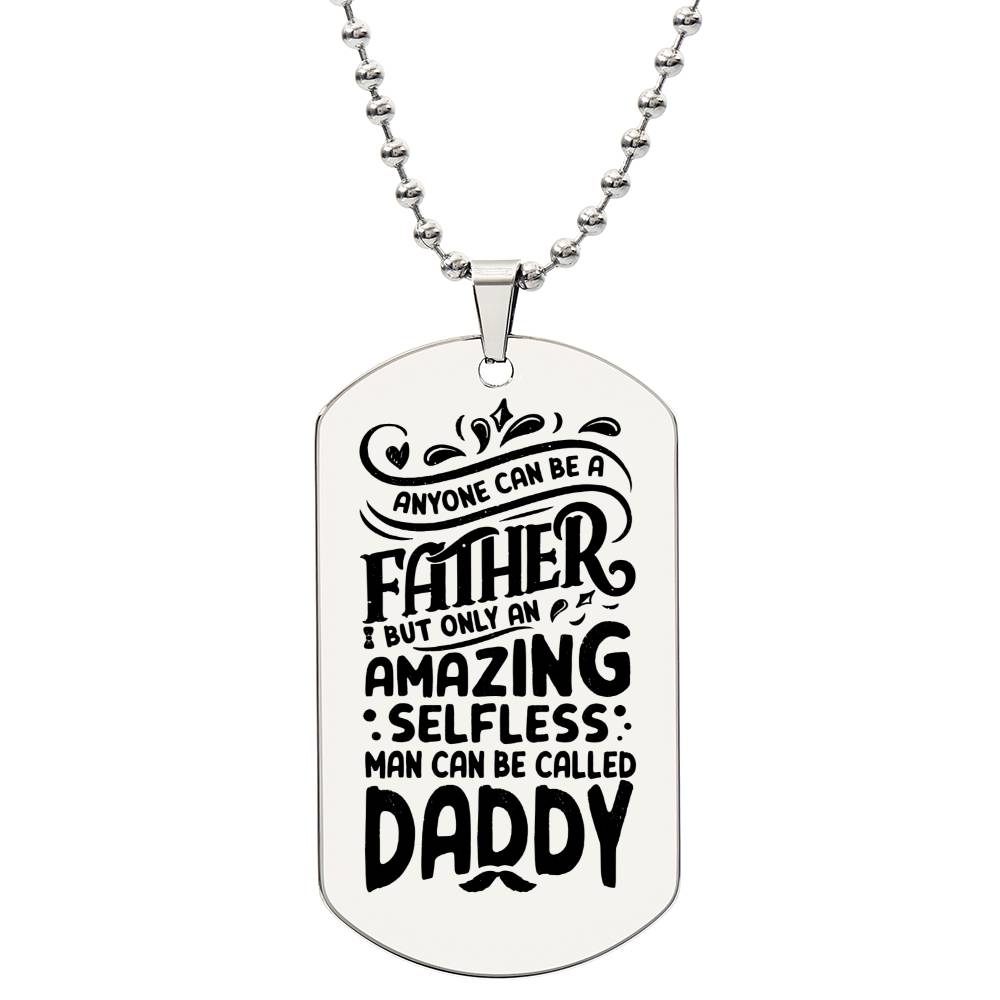 To Dad | Amazing Man | Engraved Dog Tag